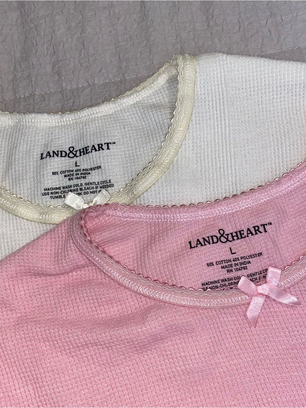 Women’s' Pink and Cream Ribbed Tank Tops - 2 Pack